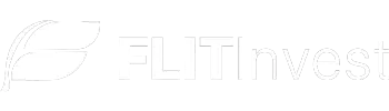 White FLIT Invest full logo with transparent background.